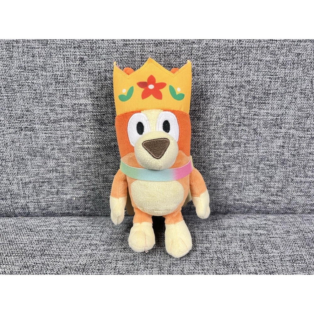 Bluey Queen Bingo w Crown & Cape Costume 7" Stuffed Animal Plush Toy Moose Toys